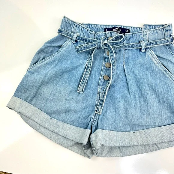 Mini Skirt Hollister Paper Bag Jeans HOLLISTER High Waist Paper